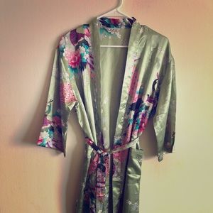 Silk robe.